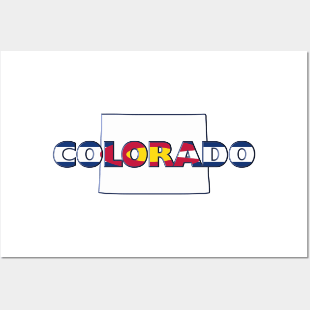 Colorado Colored State Letters Wall Art by m2inspiration